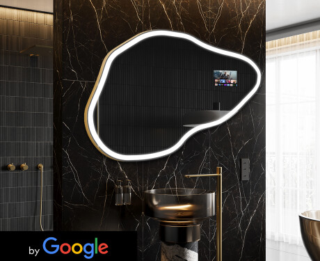 Unregelmäßiger Spiegel mit LED SMART P222 Google