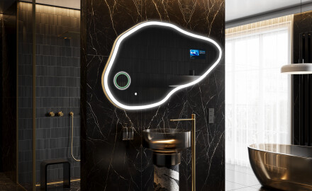 Unregelmäßiger Spiegel mit LED SMART P222 Google