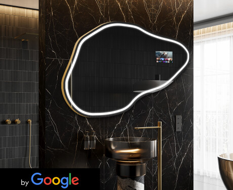 Unregelmäßiger Spiegel mit LED SMART P223 Google