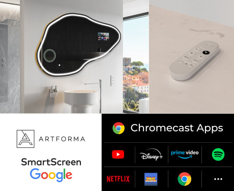 Unregelmäßiger Spiegel mit LED SMART P223 Google #2