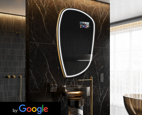Unregelmäßiger Spiegel mit LED SMART I223 Google