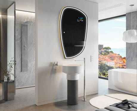 Unregelmäßiger Spiegel mit LED SMART I223 Google #9