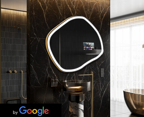 Unregelmäßiger SmartSpiegel mit LED Beleuchtung SMART R222 Google