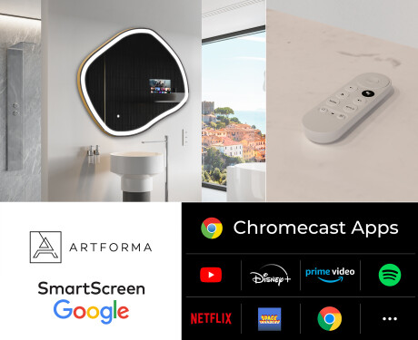Unregelmäßiger SmartSpiegel mit LED Beleuchtung SMART R222 Google #2