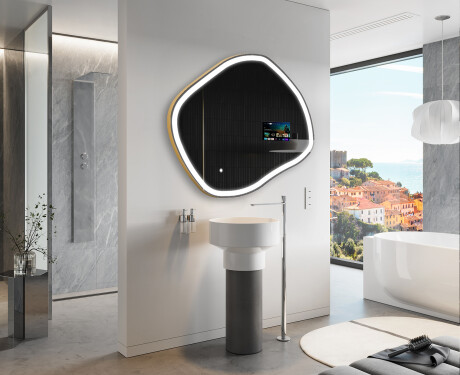 Unregelmäßiger SmartSpiegel mit LED Beleuchtung SMART R222 Google #9