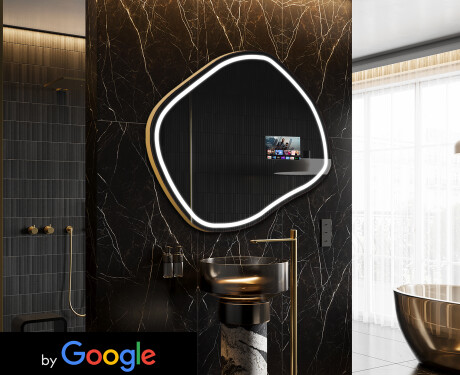Unregelmäßiger Spiegel mit LED SMART R223 Google