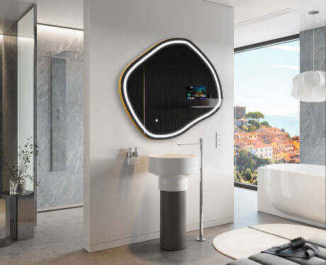 Unregelmäßiger Spiegel mit LED SMART R223 Google #9