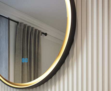 Rundes Spiegel in einem Metallrahmen mit LED-Beleuchtung #2