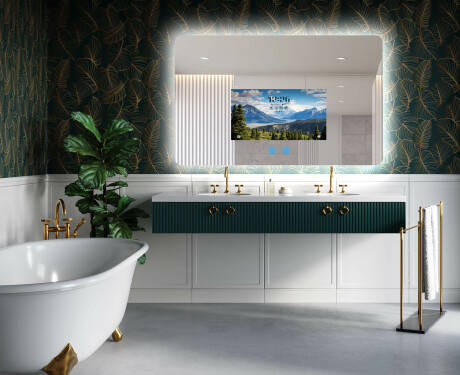 Intelligenter Abgerundeter LED-Badezimmerspiegel SmartScreen 21,5” #5