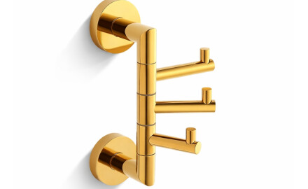 CLASSIC – Handtuchhaken / dreifach schwenkbar / goldglänzend