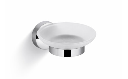 CLASSIC – Seifenschale / Chrom, mattes Glas