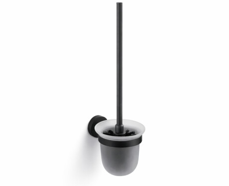 CLASSIC – Hängende Toilettenbürste / mattes Glas / mattschwarz