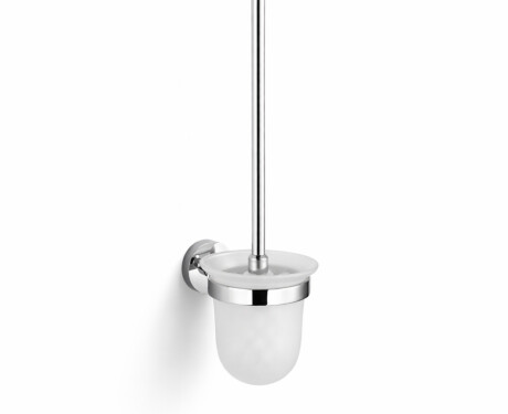 CLASSIC – Hängende Toilettenbürste / mattes Glas / Chrom