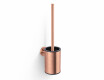 CLASSIC – Niedrige hängende Toilettenbürste / Metallbehälter, Einsatz aus Kunststoff / Roségold, gebürstet