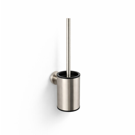 CLASSIC – Niedrige hängende Toilettenbürste / Metallbehälter, Einsatz aus Kunststoff / gebürsteter Stahl #1
