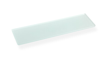 CLASSIC – Regal 50 unter dem Spiegel, ohne Halterungen / mattes Glas