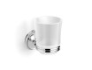 MONACO – Halterung mit Becher / Chrom, mattes Glas