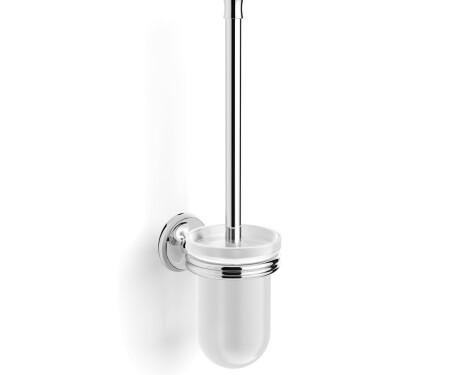MONACO – Hängende Toilettenbürste / Chrom, mattes Glas