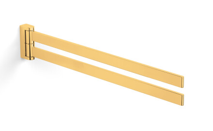 MILANO – Handtuchhalter / zweiarmig, schwenkbar / goldglänzend