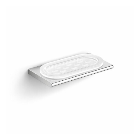 MILANO – Seifenschale / Chrom, mattes Glas #1