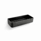 Korb 29x12x5,5 mit Zugband / mattschwarz / schwarzer Kunststoffeinsatz #1