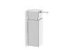 Flüssigseifenspender 0,25 l / quadratisch / Chrom