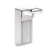 Desinfektionsmittel-Spender 1,0 l mit Ellbogenknopf / mattes Aluminium #1