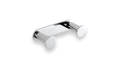 Breite Leiste – 2 Handtuchhaken / Chrom