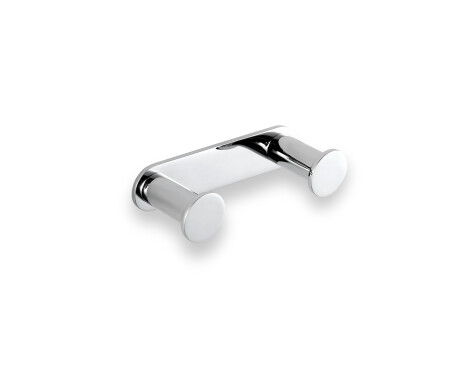 Breite Leiste – 2 Handtuchhaken / Chrom