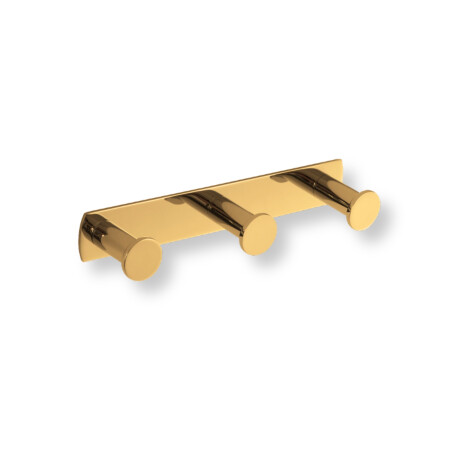 Breite Leiste – 3 Handtuchhaken / goldglänzend #1