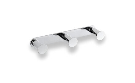 Breite Leiste – 3 Handtuchhaken / Chrom