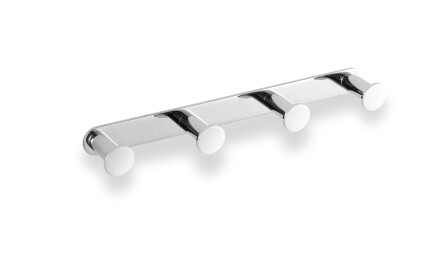 Breite Leiste – 4 Handtuchhaken / Chrom