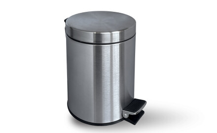 STANDARD-Treteimer, rund, 3 l, Soft-Close / satinierter Stahl