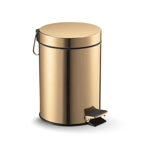 STANDARD-Treteimer, rund, 5 l, Soft-Close / goldglänzend #1