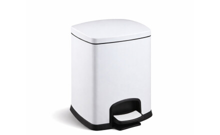 PREMIUM-Treteimer, rechteckig, 5 l, Soft-Close / weiß