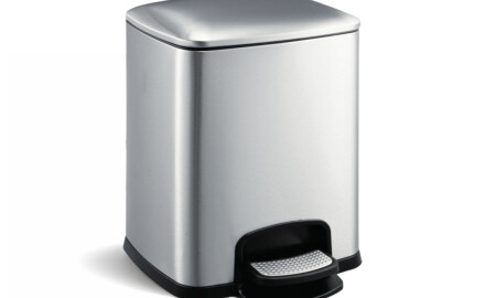 PREMIUM-Treteimer, rechteckig, 8 l, Soft-Close / Edelstahl, satiniert