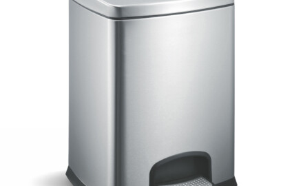 PREMIUM-Treteimer, rechteckig, 12 l, Soft-Close / Edelstahl, satiniert