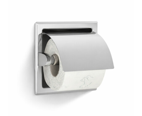 Toilettenpapierhalter / zum Einbau / polierter Stahl