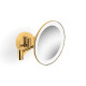 Kosmetikspiegel mit 3-facher Vergrößerung, rund, LED-Beleuchtung (warmes/kaltes Licht), schwenkbar, doppelter beweglicher Arm / goldglänzend #1
