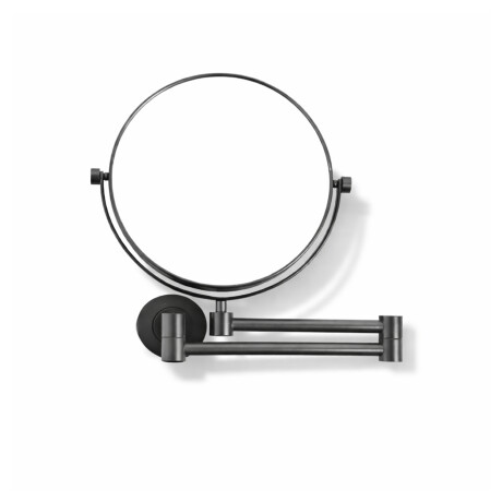 Kosmetikspiegel, gerade, 3-fache Vergrößerung, rund, schwenkbar, mit doppeltem beweglichem Arm / mattschwarz #1