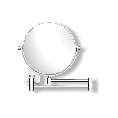 Kosmetikspiegel, gerade, 3-fache Vergrößerung, rund, schwenkbar, doppelter beweglicher Arm / Chrom #1