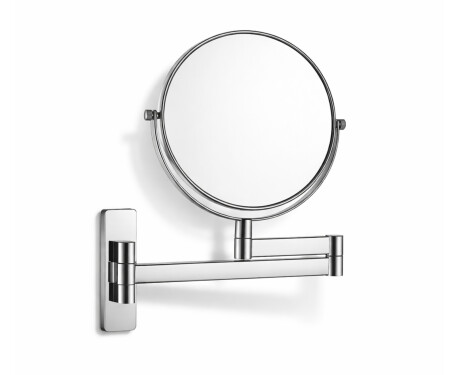 Kosmetikspiegel, gerade, 3-fache Vergrößerung, rund, schwenkbar, mit doppeltem beweglichem Arm / Chrom