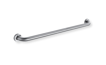 Stützhandlauf für Menschen mit Behinderungen, Ø 32, gerade, STANDARD – 80 cm / gebürsteter Stahl