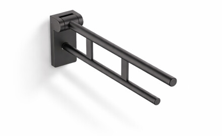 Stützhandlauf für Menschen mit Behinderungen, Ø 32, klappbar, PREMIUM – 70 cm / Edelstahl, mattschwarz