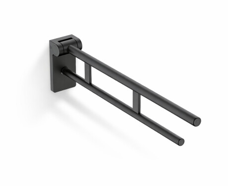 Stützhandlauf für Menschen mit Behinderungen, Ø 32, schwenkbar, PREMIUM – 80 cm / Edelstahl, mattschwarz