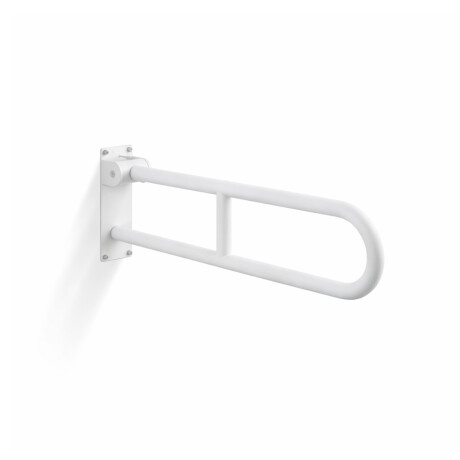 Stützhandlauf für Menschen mit Behinderungen, Ø 32, gebogen und schwenkbar, STANDARD – 70 cm / Edelstahl, mattweiß #1