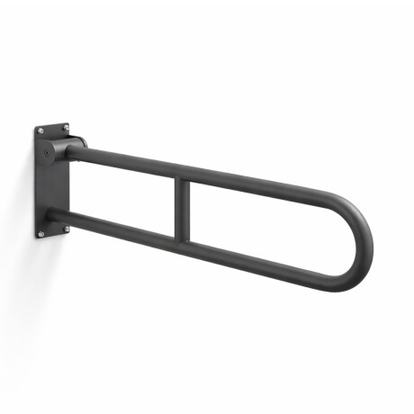 Stützhandlauf für Menschen mit Behinderungen, Ø 32, gebogen und schwenkbar, STANDARD – 80 cm / Edelstahl, mattschwarz #1