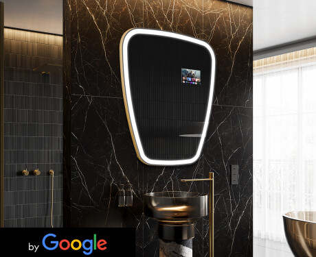 Unregelmäßiger Spiegel mit LED SMART Z222 Google