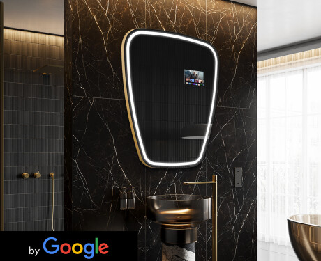 Unregelmäßiger Spiegel mit LED SMART Z223 Google