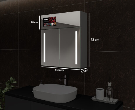 Smart Spiegelschrank mit LED Beleuchtung - L02 Sarah 66,5 x 72cm #3